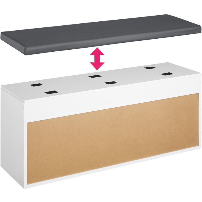 Scarpiera con cuscino seduta 104 cm bianco 08_0000259