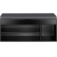 Scarpiera con cuscino seduta 104 cm nero 08_0000260