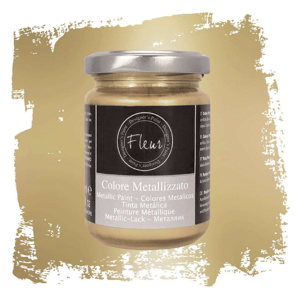 Vernice Metallizzata Fleur Colore Metallico ad Acqua Interno Esterno Colore: Champagne