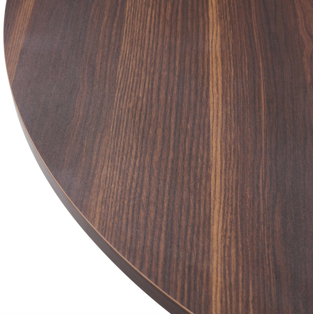 Tavolo da pranzo 100x100x76 cm; resistente all'acqua e ai graffi; MDF; noce