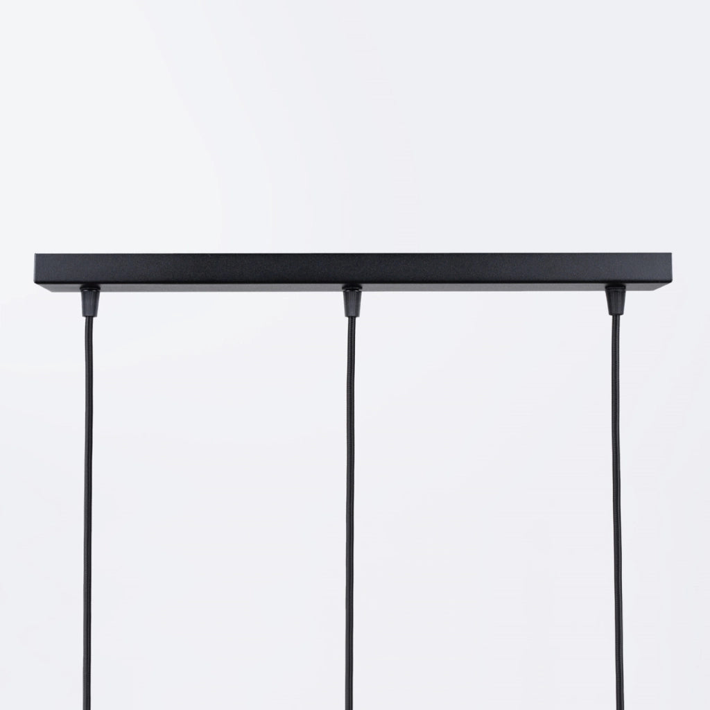 Lampada LED moderna BRINA in acciaio nero blu polvere a 3 luci G9 54x12x115cm