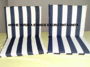 Cuscino per sedia con schienale basso colore fascia verde in cotone