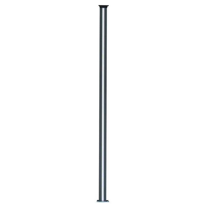 Pannelli Recinzione x2, Elemento Angolare & 4 Pali Metallo 185cm Marrone