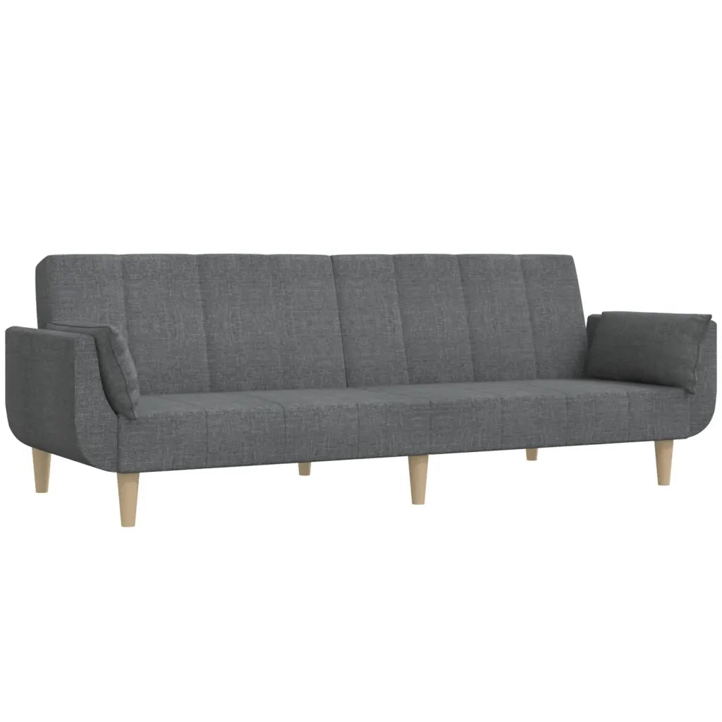 Divano Letto a 2 Posti con 2 Cuscini Grigio Chiaro in Tessutocod mxl 87978