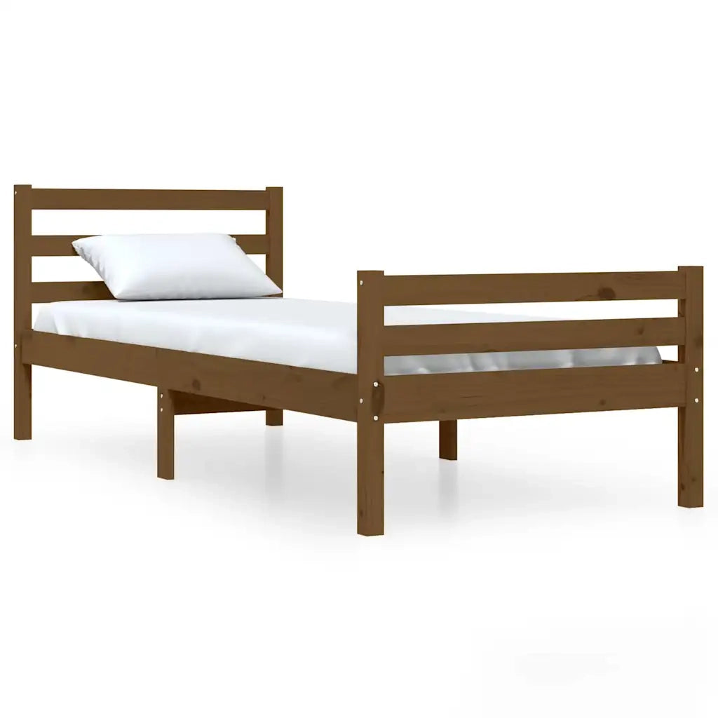 Giroletto senza Materasso-Struttura Letto Ambra in Legno Massello 75x190 cm 242527