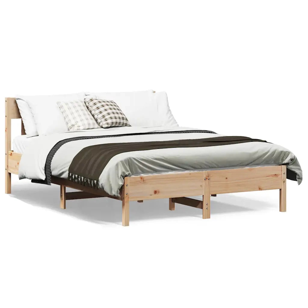 Letto senza Materasso 150x200 cm in Legno Massello di Pino 842642