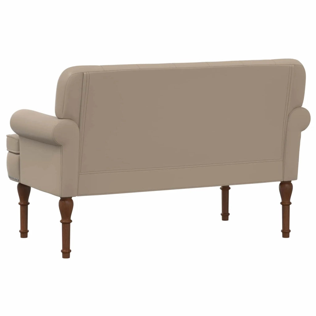 Loveseat con bottoni imbottiti Cappuccino 120 x 65 x 77 cm 42041862