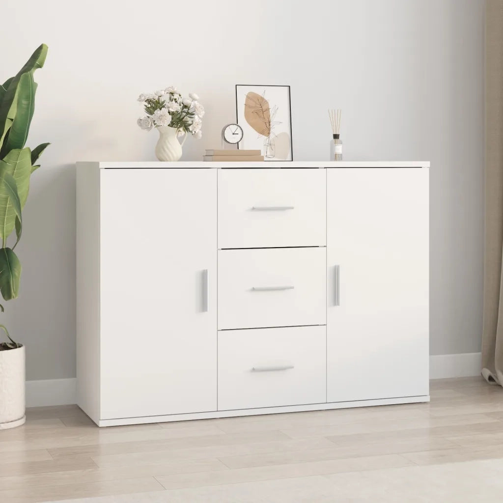 Credenza | Madia | Buffet da pranzo | Armadio da pranzo Bianca 91x29,5x65 cm in Legno Multistrato