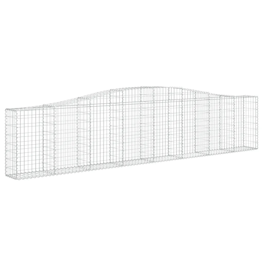 Cesti Gabbioni ad Arco 4 pz 400x30x80/100 cm Ferro Zincatocod mxl 123923