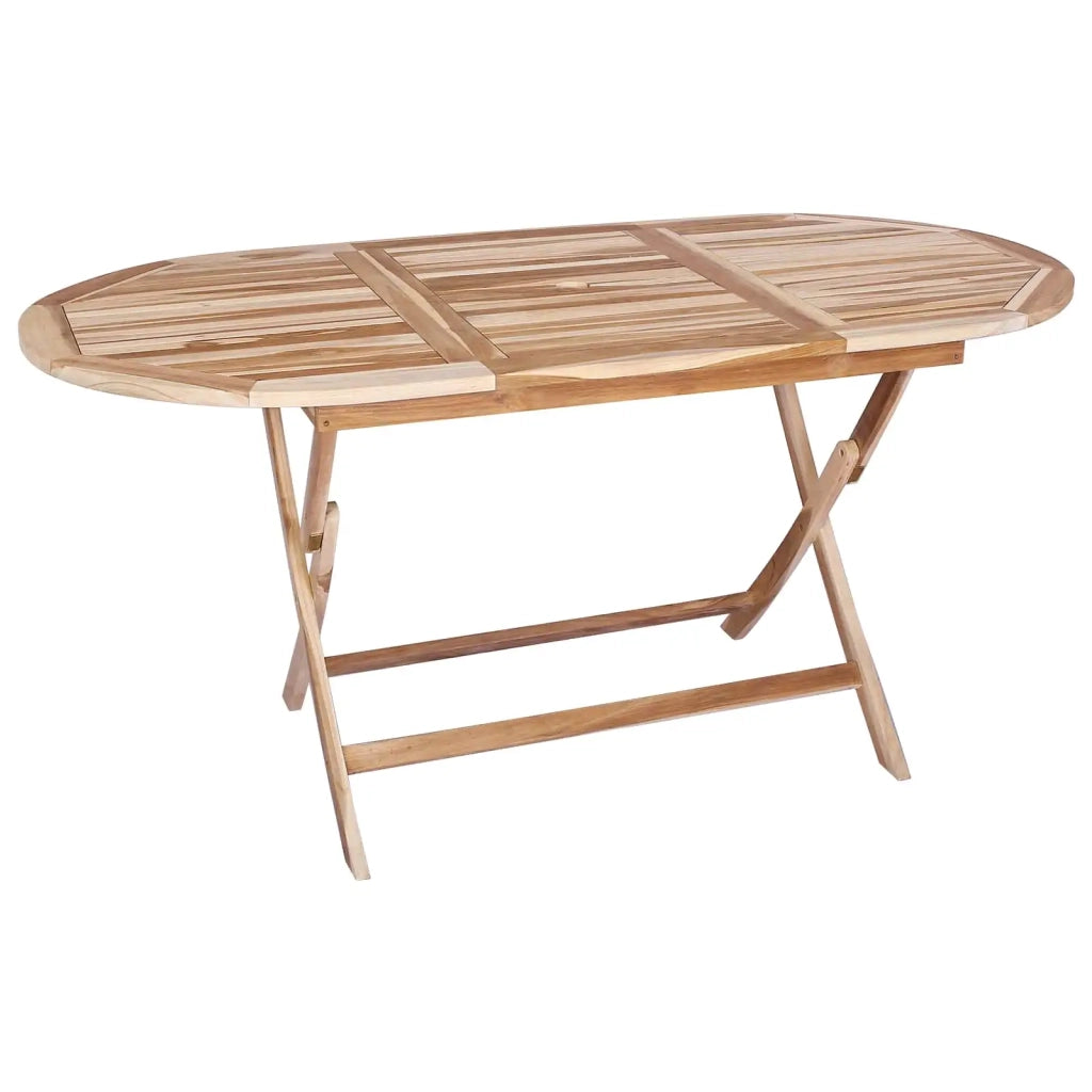Set di Mobili da Giardino 9 pz Naturale Legno di teak solido 3418863