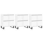 Credenze 3 pz | Madia | Buffet da pranzo | Armadio da pranzo Bianco in Legno Multistrato