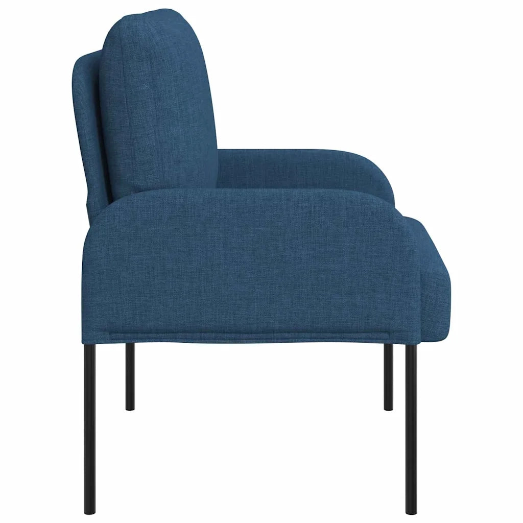 Divano | Divano da soggiorno | Sofa con cuscino 55cm Blu Legno compensato