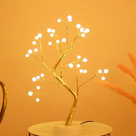 Verlichtazione a LED per albero di Natale con filo di rame (Parelboomverlichting 36 LED's Luce calda bianca)