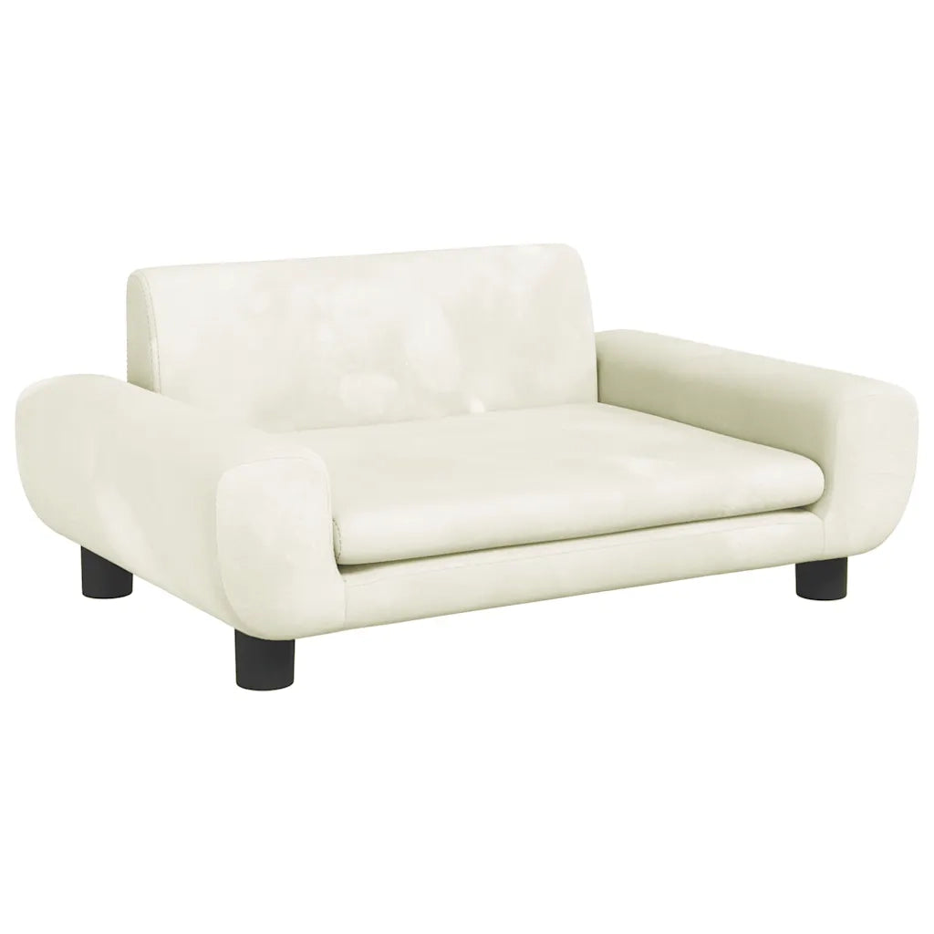 Divano per Bambini Crema 70x45x33 cm in Velluto