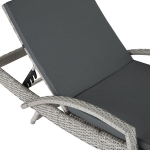 Lettino prendisole sdraio arredo giardino 5 posizioni grigio 08_0000226