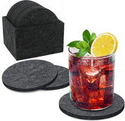 Set di sottopiani in velluto per bicchieri da 8, sottopiani in velluto per bicchieri in grigio scuro per bevande, bar, tazze, bicchieri - sottopiani per bevande sottopiani per tavolo sottopiani in velluto