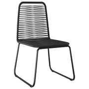 Sedie da Giardino 6 pz in Polyrattan Nero 313113