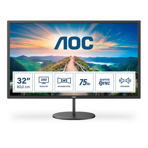Aoc v4 q32v4 monitor pc 80 cm (31.5") 2560 x 1440 pixel 2k ultra hd led nero