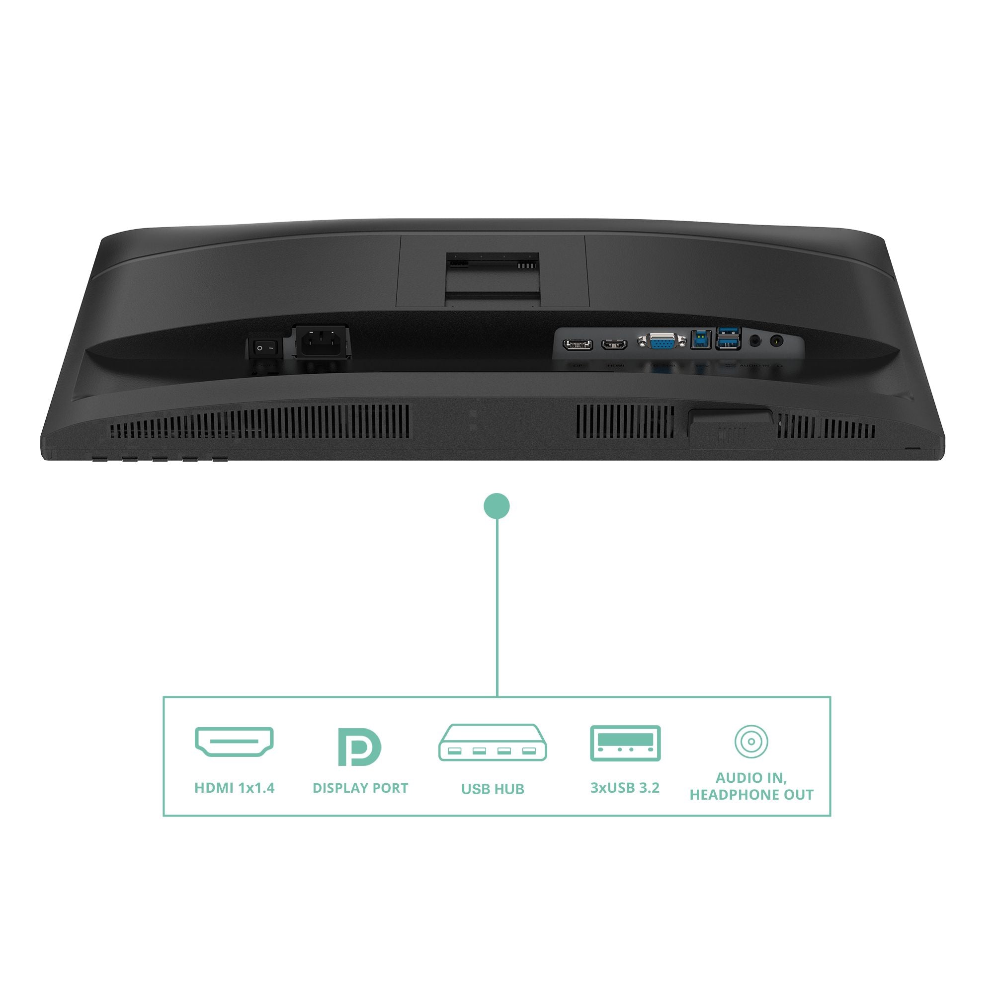 Monitor aoc lcd ips 120hz 23.8 wide frameless 24p4u 4ms mm fhd 1500:1 black reg.alt. vga hdmi dp 3xusb usb-c vesa ga fino:30/09