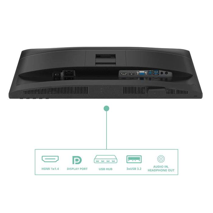 Monitor aoc lcd ips 120hz 23.8 wide frameless 24p4u 4ms mm fhd 1500:1 black reg.alt. vga hdmi dp 3xusb usb-c vesa ga fino:30/09