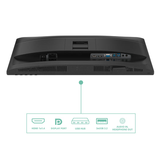 Monitor aoc lcd ips 120hz 23.8 wide frameless 24p4u 4ms mm fhd 1500:1 black reg.alt. vga hdmi dp 3xusb usb-c vesa ga fino:30/09