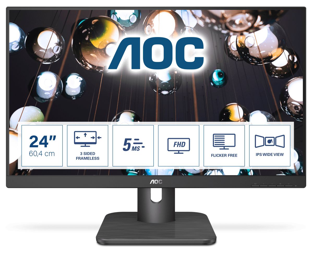 Aoc e1 24e1q monitor pc 60,5 cm (23.8") 1920 x 1080 pixel full hd led nero