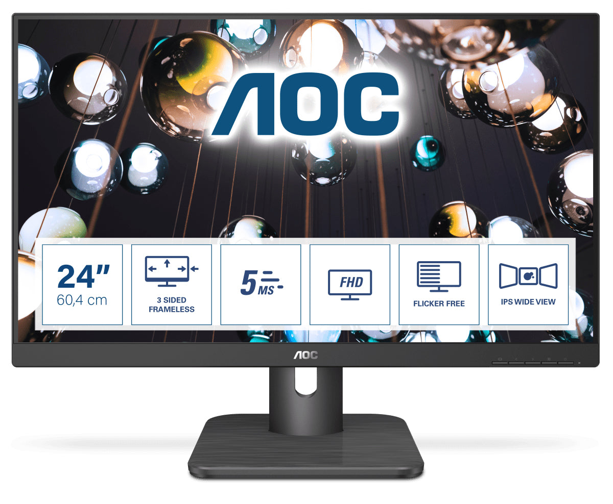 Aoc e1 24e1q monitor pc 60,5 cm (23.8") 1920 x 1080 pixel full hd led nero