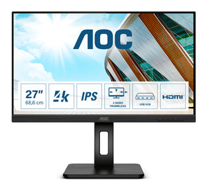 Aoc p2 u27p2 led display 68,6 cm (27") 3840 x 2160 pixel 4k ultra hd nero