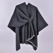 Nuova sciarpa calda, scialle, cardigan classico a quadri con nodo sul davanti, coperta calda