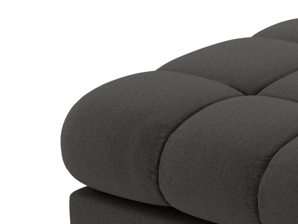 Cosmopolitan Design - Divano angolare sinistro "Bali" 5 posti in tessuto strutturato grigio scuro 