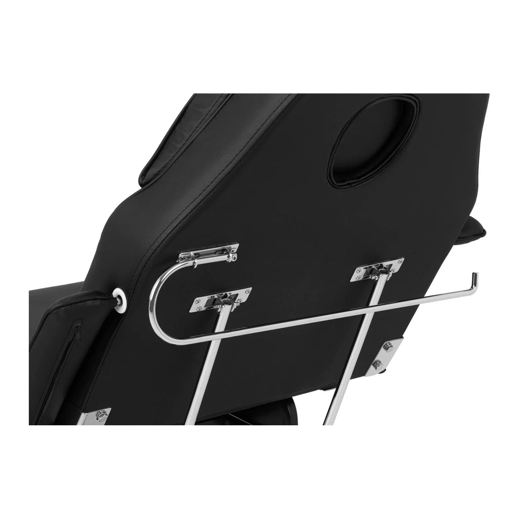 Poltrona elegante portata 200 kg girevole a 360° comoda imbottitura altezza regolabile nera 14_0001628