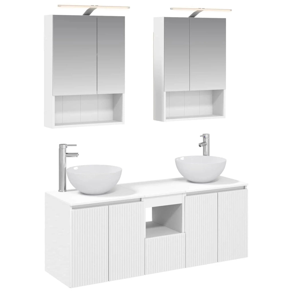 Set di Armadi da Bagno 5 pcs Bianco 50 x 14,5 x 70 cm 3406359