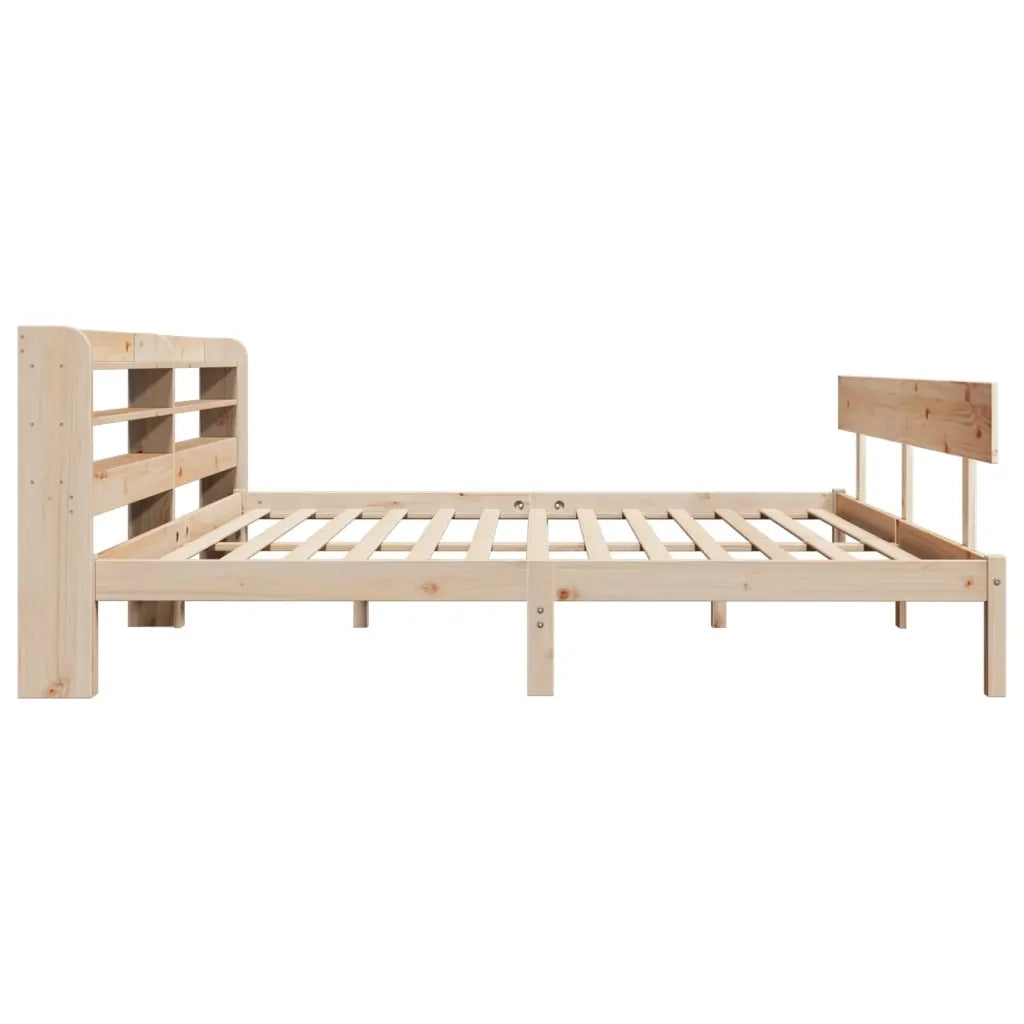 Letto senza Materasso-Struttura Letto 200x200 cm in Legno Massello di Pino 481782