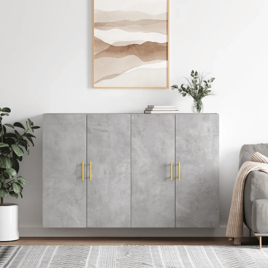 Mobili a Parete 2 pz Grigio Cemento 69,5x34x90 cmcod mxl 94129