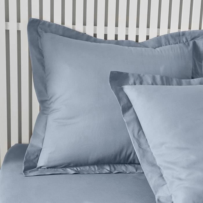 Pillowcase oggi essenziale - 63 x 63+5 cm - 100% uni cotone - denim