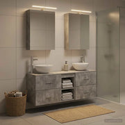 Set di Armadi da Bagno 5 pcs Grigio Cemento 50 x 14,5 x 70 cm 3406674