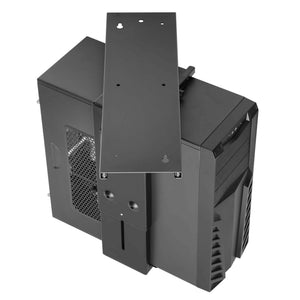 Supporto PC fisso Porta case sotto scrivania, max 10 kg, girevole a 360° con guida scorrevole