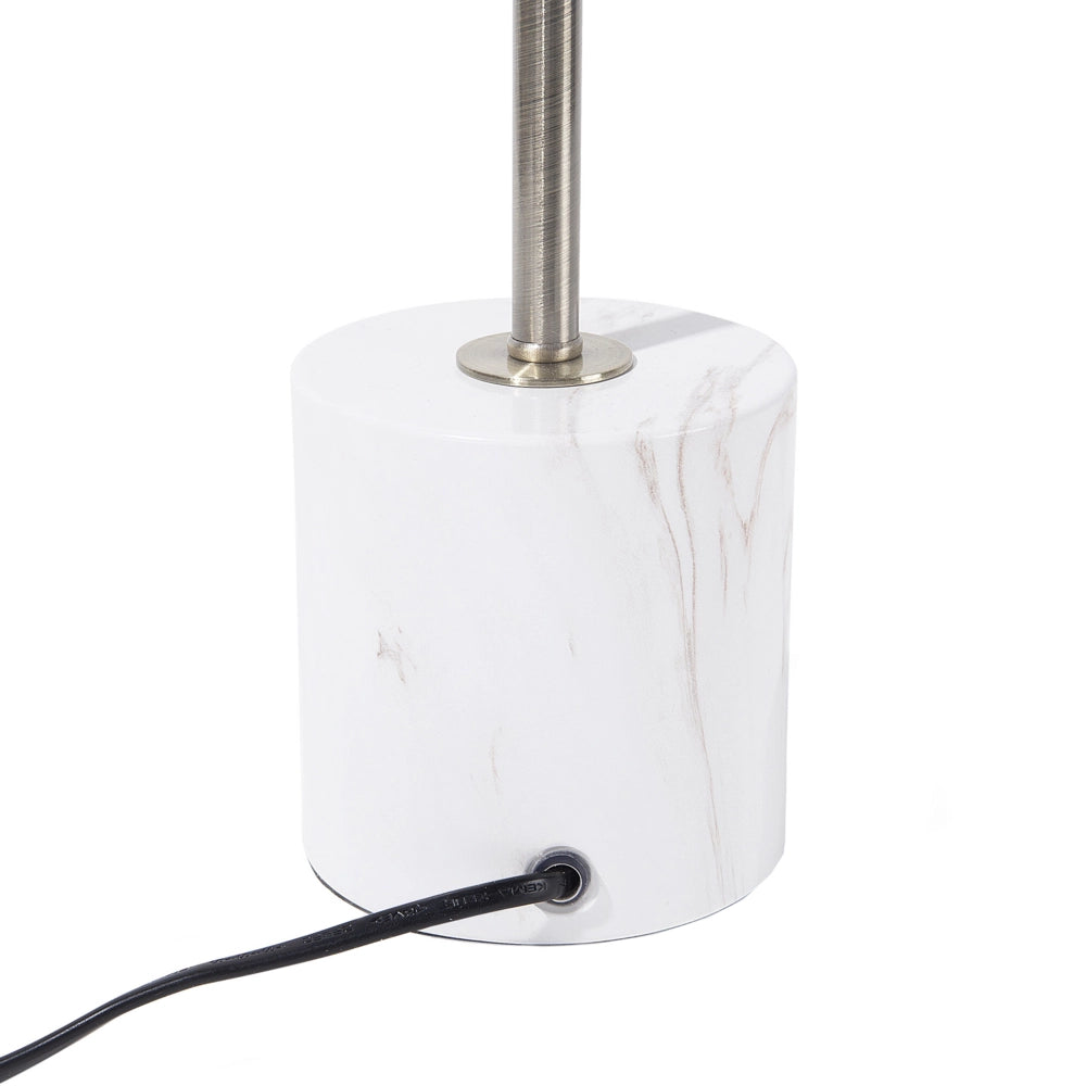 Lampada da Tavolo Lampada da Tavolo Ottone Metallo Diamante Gabbia Paralume Base Rotonda Effetto Marmo