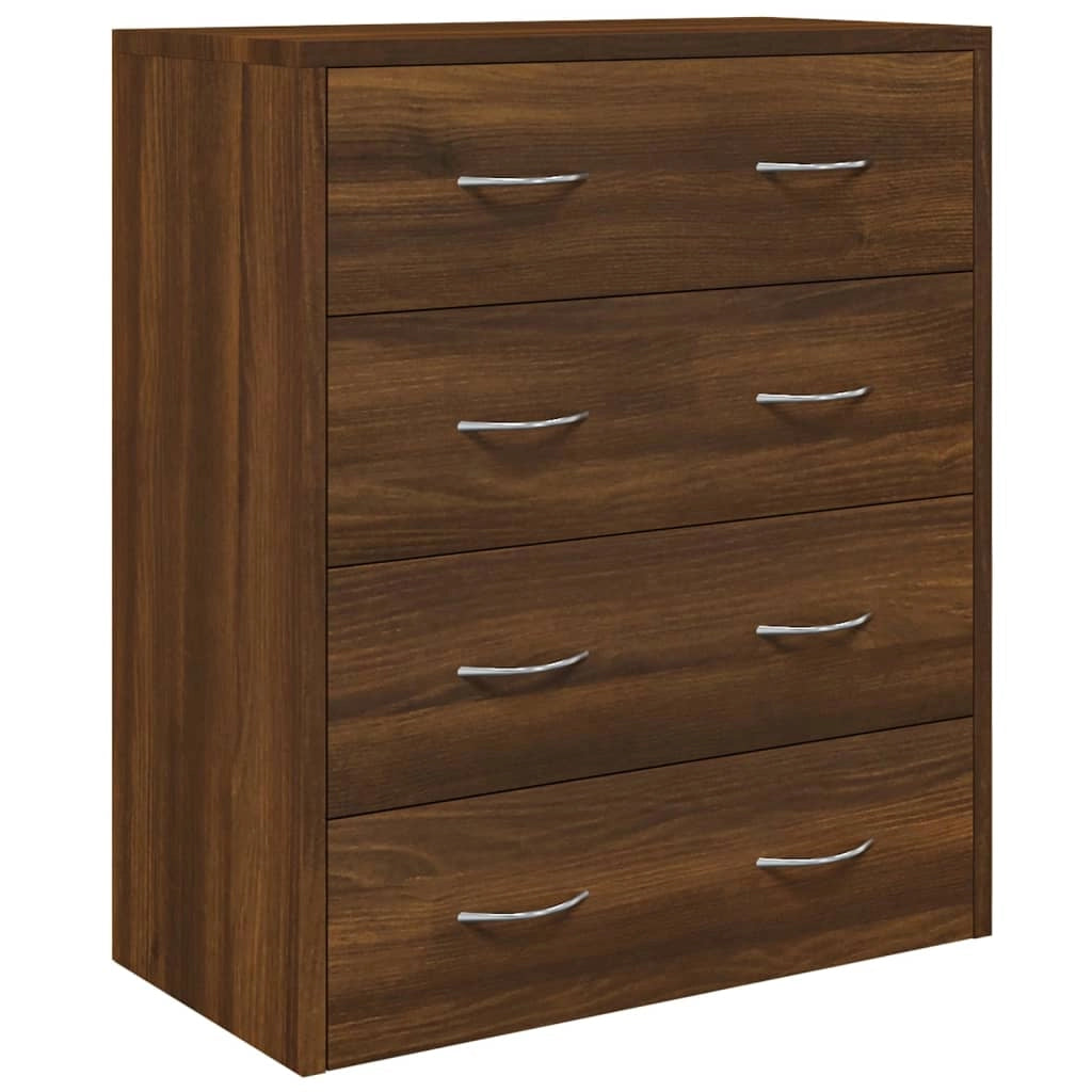 Credenza cassettiera armadio mobile contenitore organizer per cucina soggiorno salotto con 4 cassetti 60 x 30,5 x 71 cm marrone 02_0029752