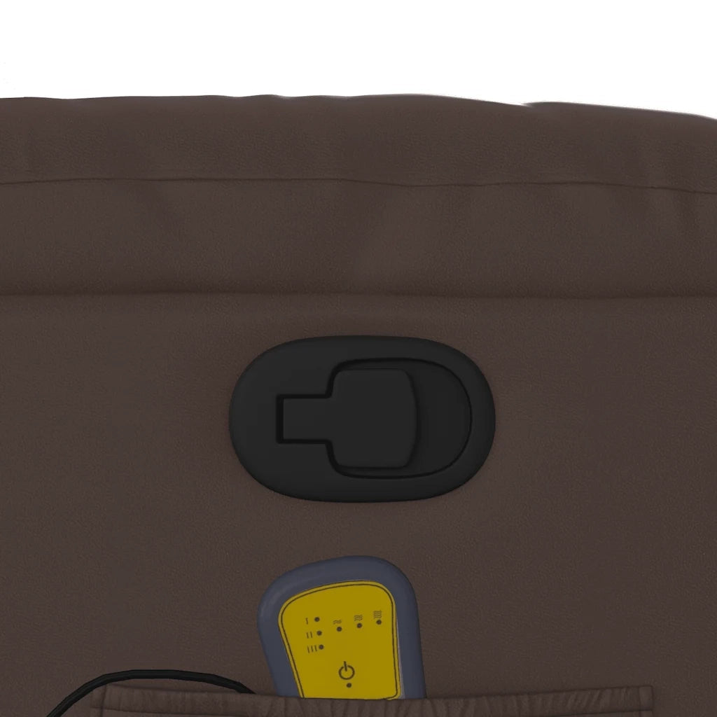 Poltrona Massaggiante Reclinabile marrone in Similpelle 374125