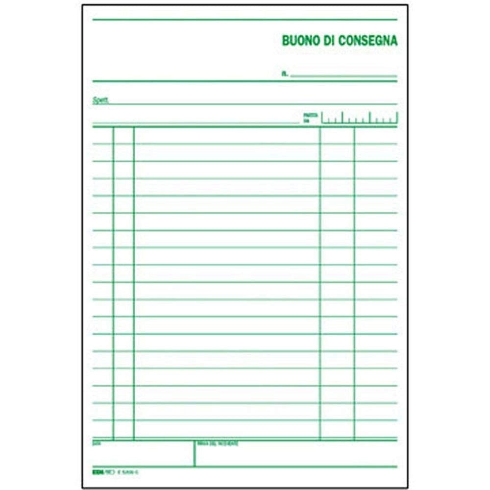 Trade Shop - Set 3 Pezzi Ricevute Ricevuta Buono Di Consegna 15x22 Cm Contabilita' Ufficio -