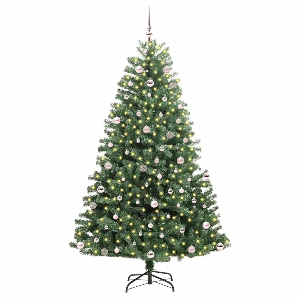 Albero di Natale Artificiale con Rami Pieghevoli Verde 240 cm