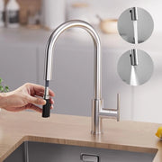 Uscibile Cucinastraente Alta Pressione con Spray a Getto d'Acqua, Cucinamixente Liscio in Acciaio Inossidabile, Cucinamixente a Unico Movimento 360° Rotativo