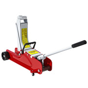 CRIC IDRAULICO 8-38 cm 2,5 Tonnellate Acciaio Rosso con Ruote