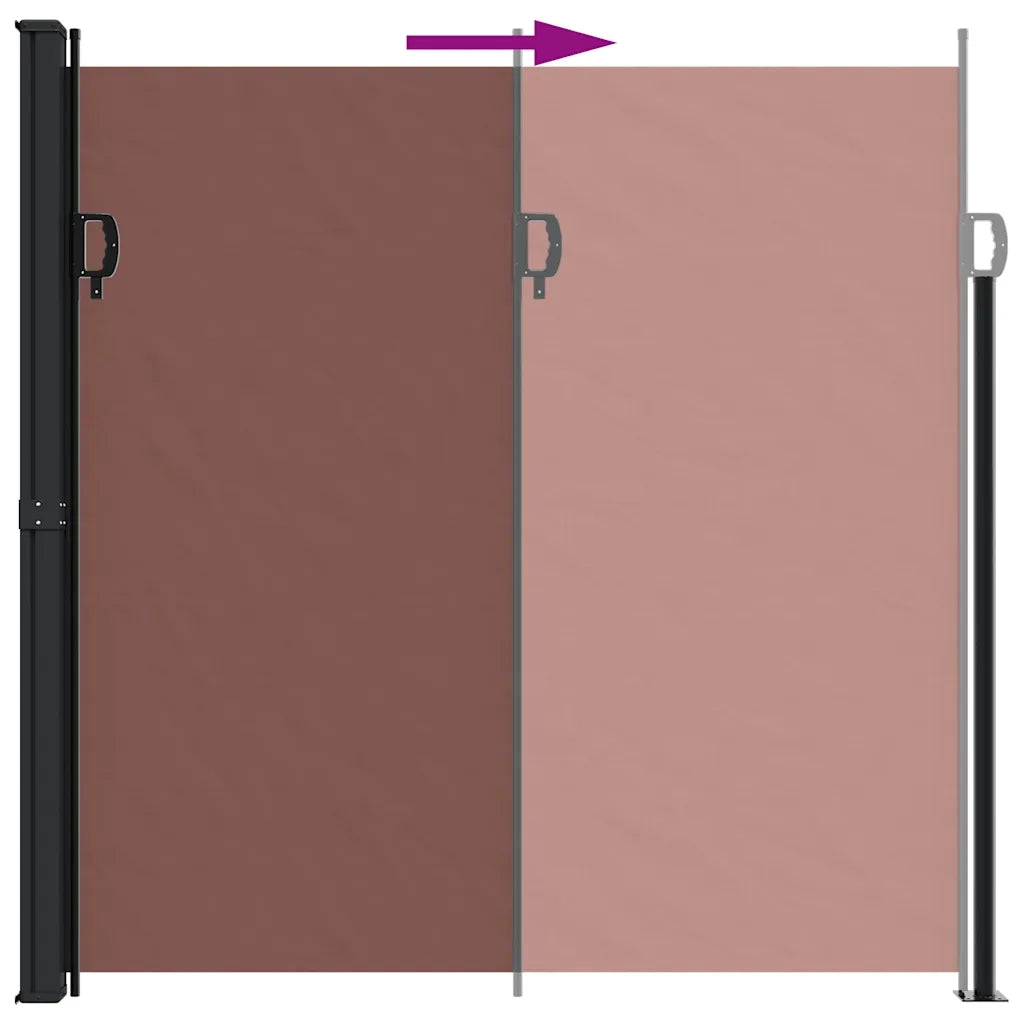 Tenda da Sole Laterale Retrattile-Tenda parasole per balcone per giardino Marrone 200x300 cm