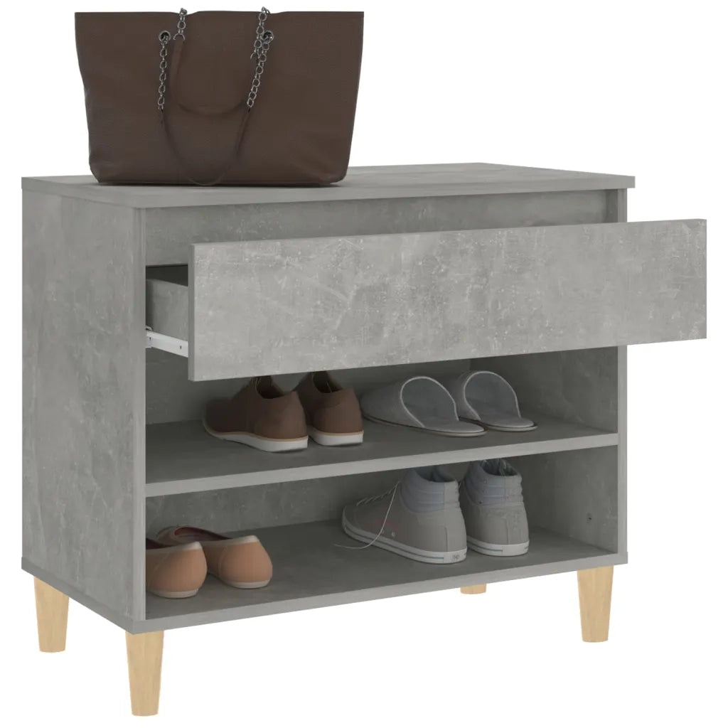Scarpiera | Mobile per scarpe Grigio Cemento 70x36x60 cm in Legno Multistrato