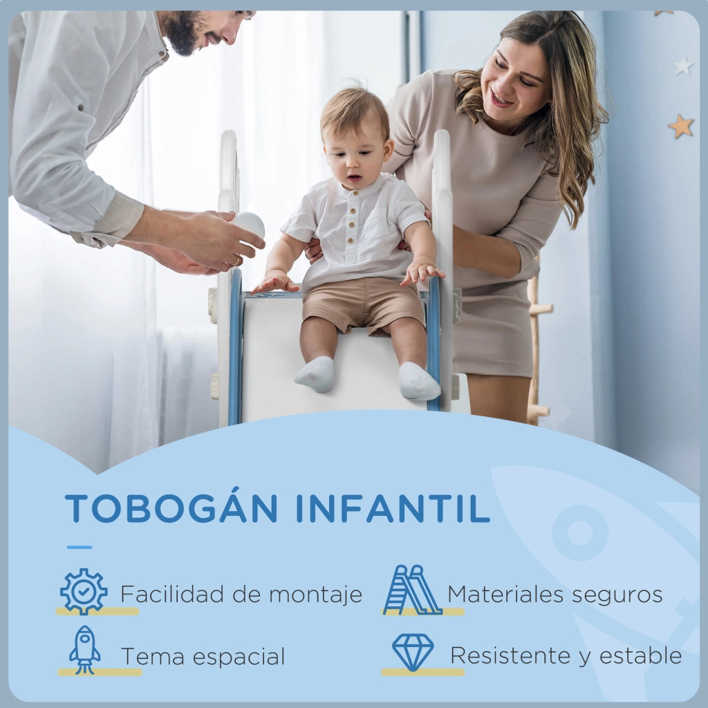 Scivolo per Bambini con 3 Scale Antiscivolo ¨C zephmum ¨C Grigio 157x46.5x80 cm