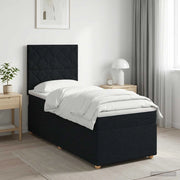 Letto box spring con materasso Nero 80 x 200 cm Tessuto 3453762
