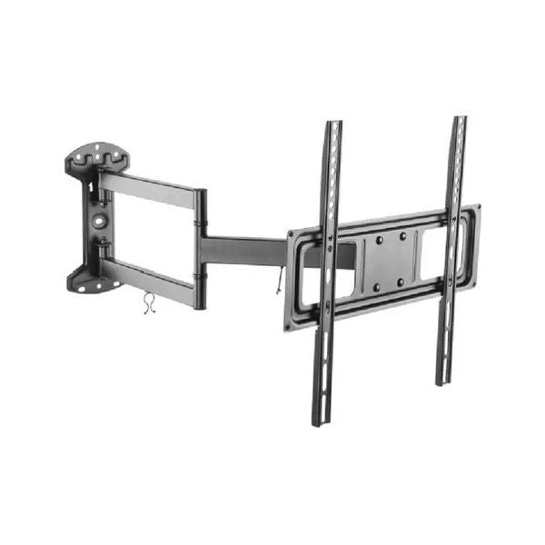 Supporto monitor parete a tre snodi inclinabile nero long400