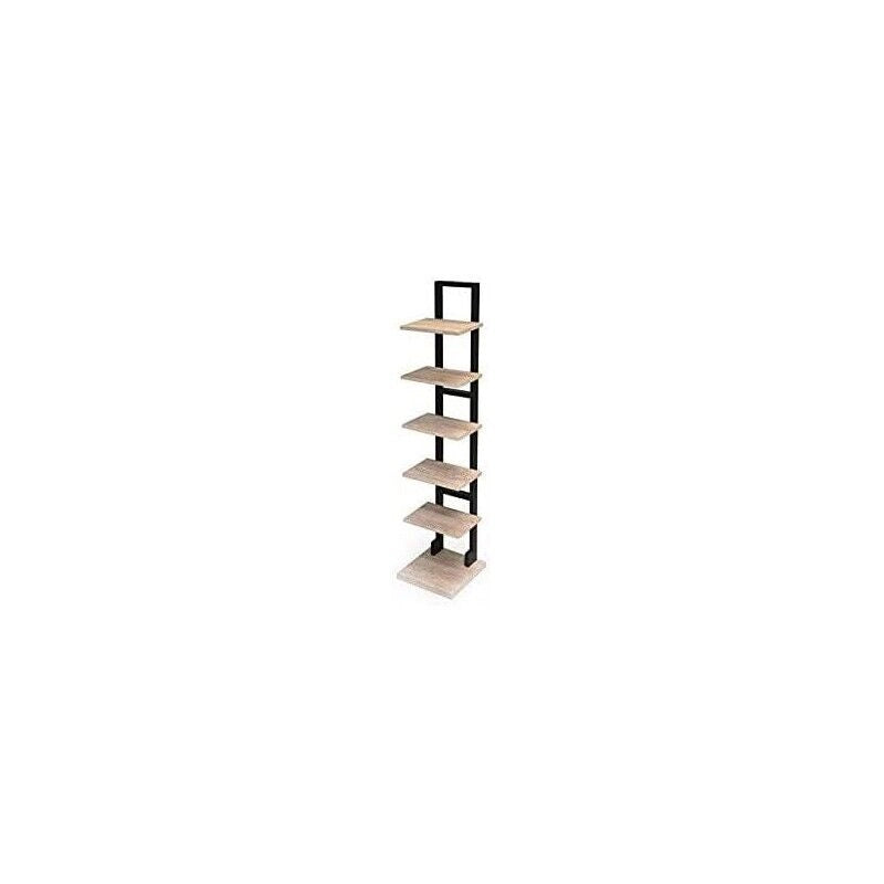 SCAFFALE MODULARE IN LEGNO RETTANGOLARE CON 5 RIPIANI  30 X 30 X H131 CM